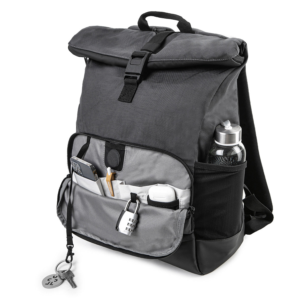 Abstract Rolltop Backpack 14"