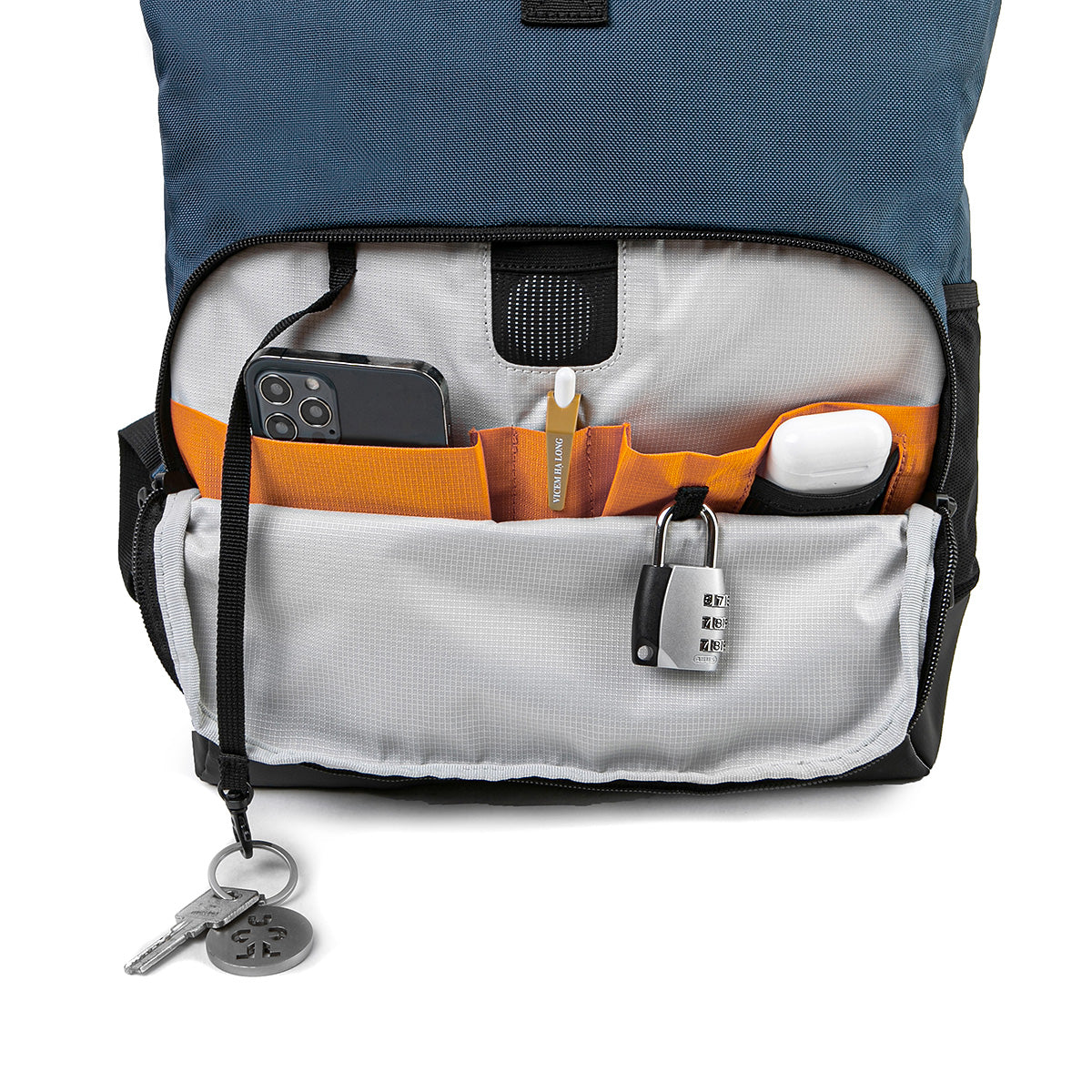 Abstract Rolltop Backpack 14"