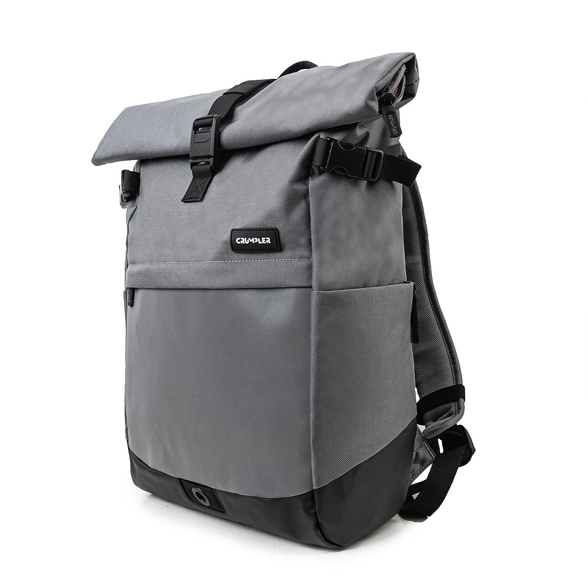 Road Mentor M Rolltop Rucksack grau seitlich